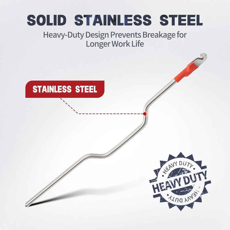 ColumPRO Window Balance Spring Replacement Tool, Heavy-Duty Stainless Steel Window Tension Tool for Window Track Cleaning, Tilt Spiral Balance, Changing Window Parts and Hardware - Image 2